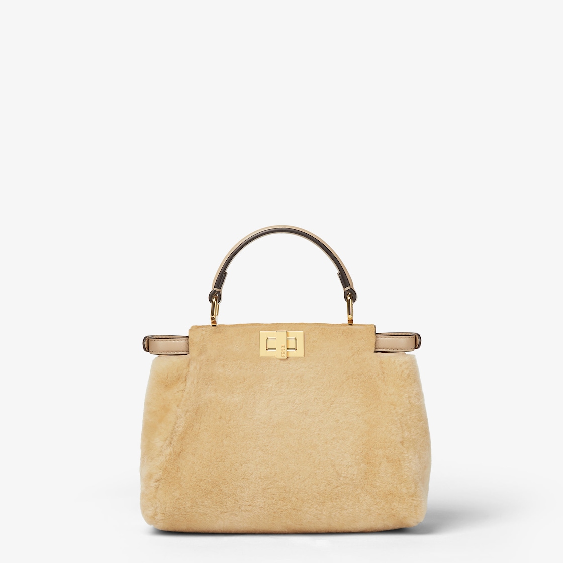 FENDI Peekaboo Mini Beige shearling bag - Image 1